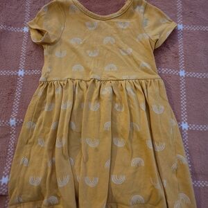 Cat & Jack Yellow Dress with Rainbow Design